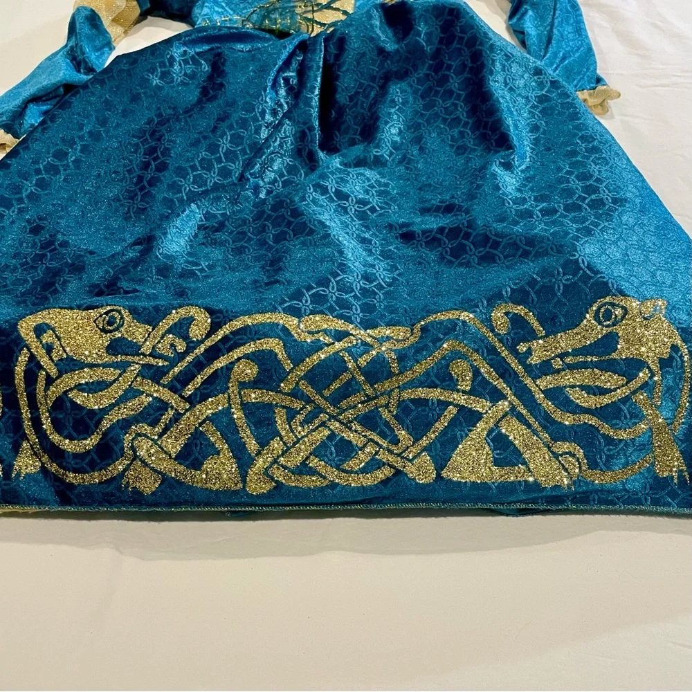 Disney Store Princesses Merida Costume Dress Girls 5/6 Brave Halloween Pixar - Picture 5 of 8